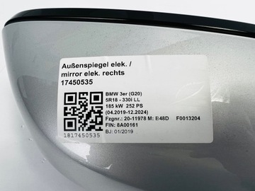 фото thumb №7, Дзеркало праві 6pin bmw g20 g21 тінь line a83
