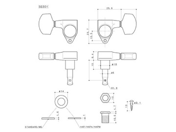 Klucze blokowane GOTOH SG301-04 MG (CR,3+3)
