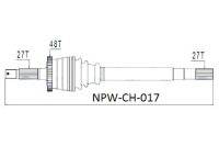фото thumb №11, Приводной вал приводная jeep grand cherokee 99-04 without vari-lock левая nty