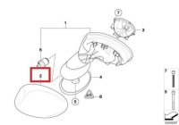 Крышка зеркало левая хром bmw mini r50 r53 оригинальный 51167123295 Доставка, фото thumb