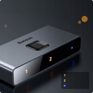 РАЗДЕЛИТЕЛЬ BASEUS ДВУСТОРОННИЙ ПЕРЕКЛЮЧАТЕЛЬ FULL HD 4K 30 Гц 3x HDMI