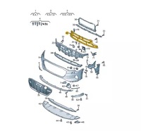 фото thumb №10, Audi e-tron sportback gea бампер переднее средний решётка радиатора 4ke8076839b9 oem