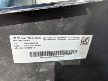 фото thumb №9, Бампер зад mercedes b-klasa w247 2018 задний a247