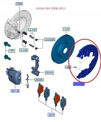 фото thumb №10, Диск якірна лівий перед kuga 08-12 _ 1552093 _ 8v41-2c447-ba
