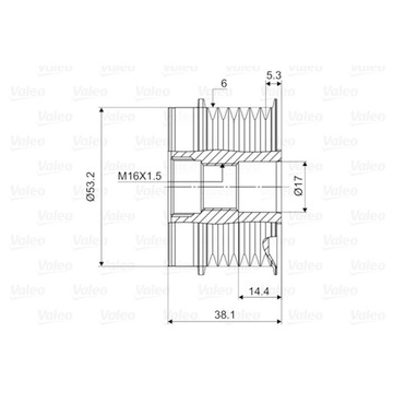 фото thumb №16, Зчеплення генератора valeo 588106 vp5l8u10a352aa