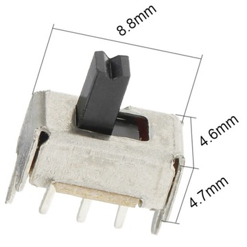 Przełącznik suwakowy SS12D07 3pin 2 pozycyjny