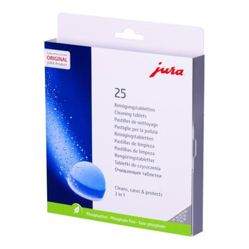Таблетки для чистки кофемашины JURA 3в1 25045 3-фазный набор из 25 шт.