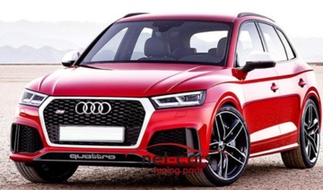 фото thumb №11, Дифузор спойлер audi q5 fy 17-20 s line sq5 sport rsq5 dtm чорний блиск