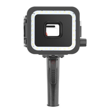 Водонепроницаемый чехол со светодиодной лампой для GoPro 5 6 7 Red Micro USB Filter