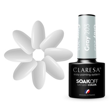 CLARESA GREY HYBRID POLISH GREY 203 5мл
