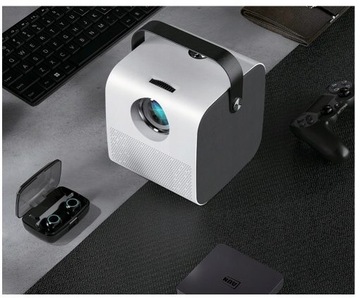 Проектор Портативный светодиодный проектор Q3 WiFi 5G Bluetooth USB HDMI белый