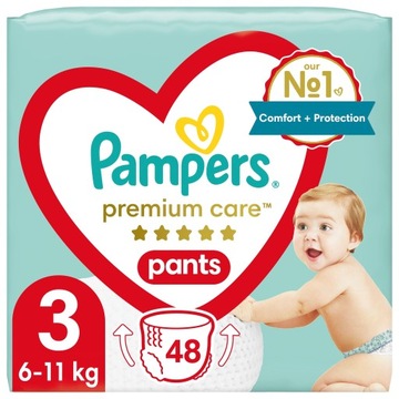 PAMPERS Premium Care Трусики 3 подгузника 48 шт.