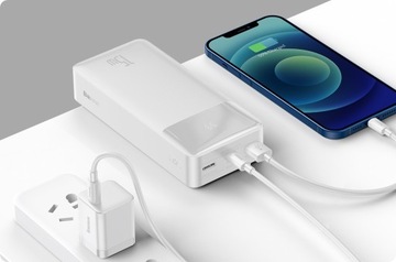 МОЩНЫЙ POWER BANK BASEUS 30000 мАч POWERBANK 15 Вт PD 3x USB USB-C TYPE-C 3A