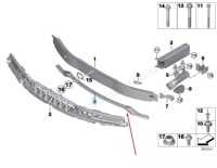 фото thumb №8, Bmw 3 gt f34 бампер передний m sport нижний grom 51118056967 2016 oem