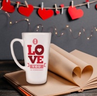 Подарочная кружка lattle День святого Валентина отпечаток Love YOU 14 февраля