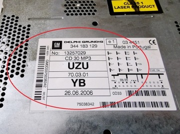 фото thumb №3, Opel corsa d радіо cd mp3 132570029 cd30 радіопрогравач