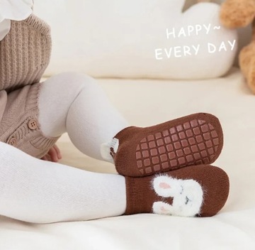 Stopki skarpetki niemowlęce antypoślizgowe Anti-Slip frotte z ABS 80-86-92