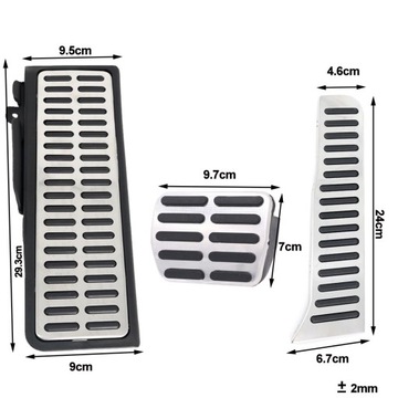 Хромированные накладки на педали Seat Leon 2 2005 - 2012 гг.