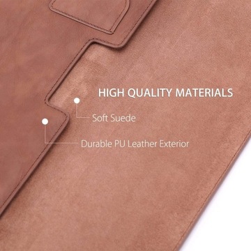 POKROWIEC TORBA DO MACBOOK 12'' SKÓRA PU BRĄZ