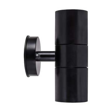 LAMPA OGRODOWA ZEWNETRZNA ELEWACYJNA CZARNA OPRAWA LED 2xGU10 IP54