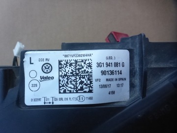 фото thumb №15, Vw passat b8 полный led левый 3g1941081g оригинал европа