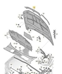 фото thumb №8, Audi a5 ii 8w6 прокладка капот кришки 8w6823124