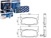 фото thumb №1, Тормозные колодки тормозные mazda mx-5 ii 1.6 05.98-10.05 bos