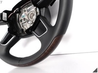 фото thumb №8, Audi a8 s8 4h0 d4 рестайлинг 13-17 руль многофункциональный лепестки дерево кожа