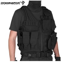 ВОЕННАЯ ТАКТИЧЕСКАЯ ЖИЛЕТКА С ПОДСУМКАМИ DOMINATOR HUSSAR PROTECTION ЧЕРНАЯ