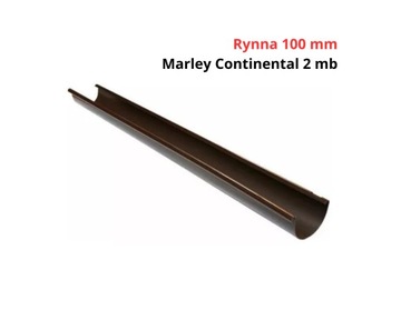 Желоб Marley ПВХ 100 мм коричневый, 2 м, подключение к водосточной трубе 75 мм