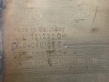 фото thumb №16, Vw golf vii рестайлинг 1.6 tdi dgt audi катализатор фильтр частиц твердых dpf