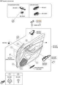 фото thumb №2, Заглушка ниша ручки дверь перед правая mazda 3 bm оригинал