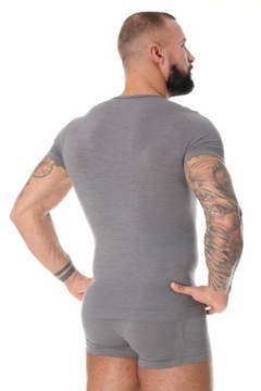 Мужская термофутболка BRUBECK SS11030, ШЕРСТЬ - XL
