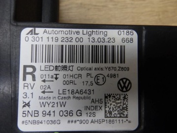 фото thumb №10, Volkswagen tiguan 2023 перед сторона правая лампы передние