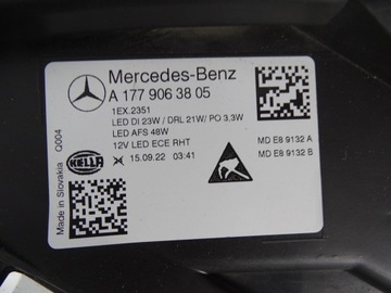 фото thumb №8, Лампа перед передняя правая mercedes a-klasa 177 a177 w177