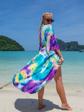 ПАРЕО для пляжа, платье ПОЛЕТ, длинная накидка, женская туника SUMMER BOHO
