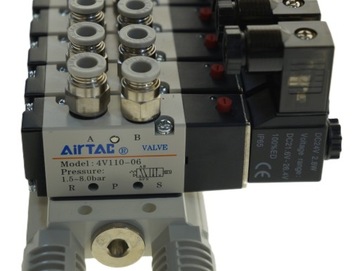 Wyspa 8 zaworowa AIRTAC Seria 100 5/2 - 1/8 - 12 V - 24V - 230 V