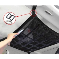 Сумка для хранения багажной сетки для потолка автомобиля Двухслойный автомобиль 90x65cm 30 сеток