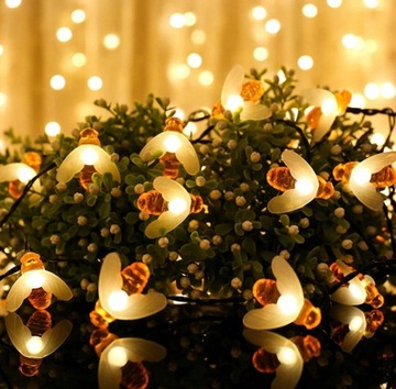 СОЛНЕЧНАЯ Пчелка Гирлянда 20LED струна САД