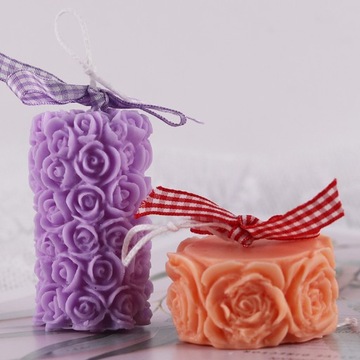 Силиконовая форма для восковых свечей MINI PILLAR ROSE.