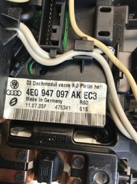 фото thumb №5, Лампа освещение кабины audi a8 d3 4e0947097ak