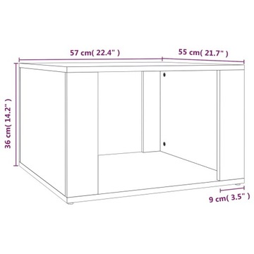 VidaXL Тумбочка прикроватная, белый, 57x55x36 см, ткань
