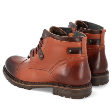BUTY ZIMOWE PÓŁBUTY MĘSKIE SKÓRA OCIEPLANE TRZEWIKI GEPARD 210 BRL R 44