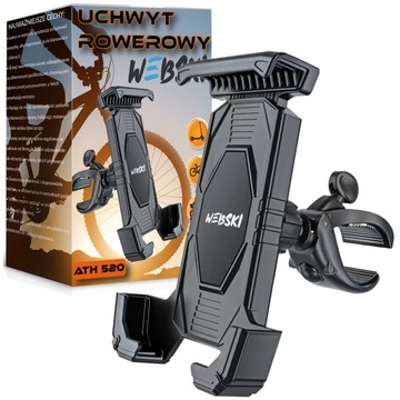 MOCNY UCHWYT ROWEROWY NA TELEFON MOTOCYKL KIEROWNICĘ HULAJNOGĘ+Klucz 18w1