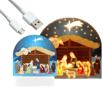 СВЕТЯЩАЯСЯ РОЖДЕСТВЕНСКАЯ НИТЧА, СТАБИЛЬНАЯ, С ПОДСВЕТКОЙ, ОТ USB-БАТАРЕЙ V10