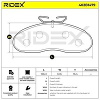 фото thumb №2, Гальмівні колодки гальмівні ridex 402b1479