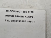 фото thumb №6, Peugeot 308 ii 2 t9 sw замок кришки багажника задня 9816195380