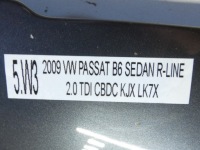 фото thumb №9, Капот крышка двигателя vw passat b6 рестайлинг 3c lk7x