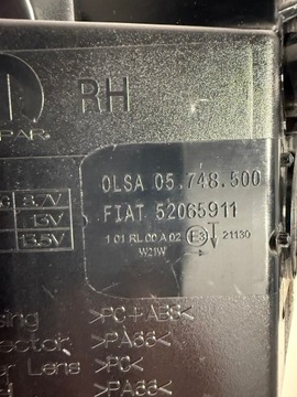 фото thumb №9, Fiat 500x лампа правая галоген led drl 52065911