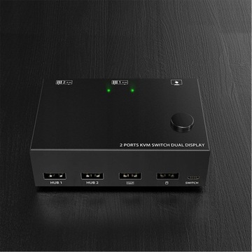 PRZEŁĄCZNIK KVM PODWÓJNY MONITOR 2-PORTOWY